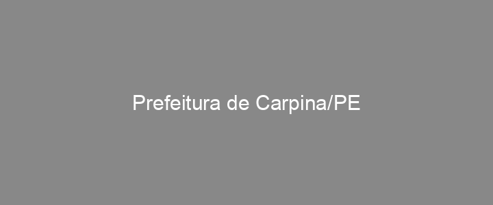 Provas Anteriores Prefeitura de Carpina/PE